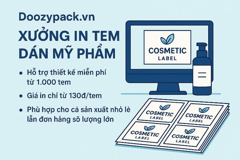 Cận cảnh tem nhãn decal xi vàng dán trên chai mỹ phẩm cao cấp thể hiện sự sang trọng và đẳng cấp.